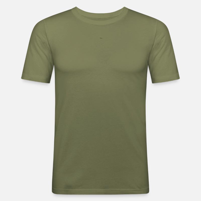 trombone - T-shirt près du corps Homme - vert kaki