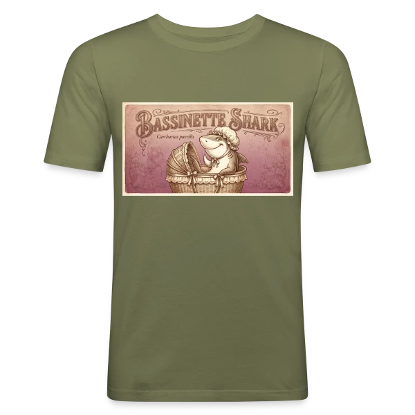 Shark in pram! — Men's Slim Fit T-Shirt
