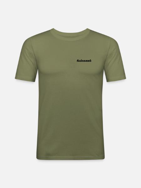 Aalesund - Slim Fit T-skjorte for menn - khaki grønn