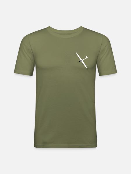 Glider Gliding Gliding Glider - Men's Slim Fit T-Shirt - khaki green