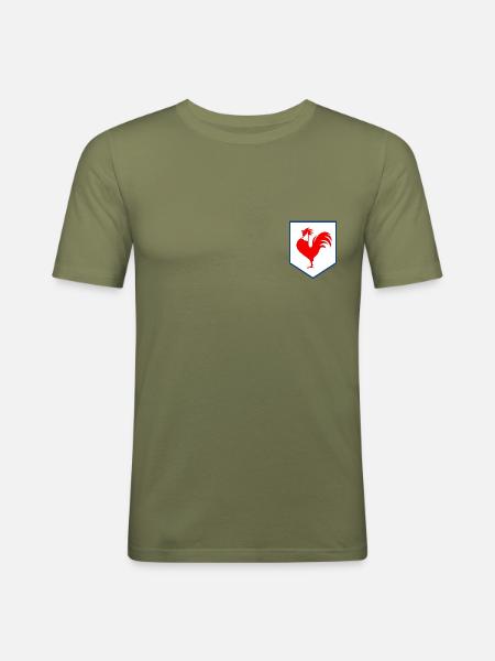 Frankrig hold i Frankrig coq fransk fodbold gave - Herre Slim Fit T-Shirt - kakigrøn