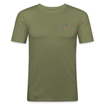 Oiseau de glace - T-shirt près du corps Homme - vert kaki - Devant - Jaron (178cm)