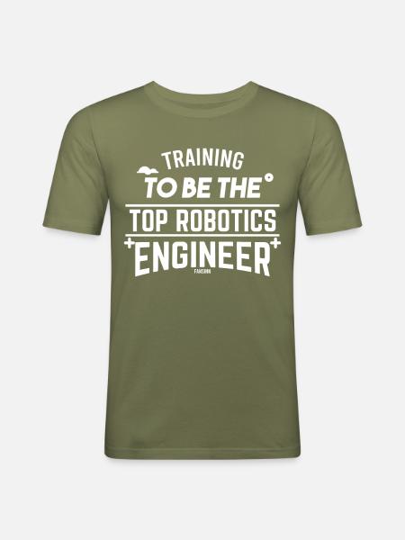 Roboter Kinder Robotics Nerd Computer - Männer Slim Fit T-Shirt - Khaki Grün