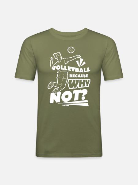 Volley-ball - T-shirt près du corps Homme - vert kaki