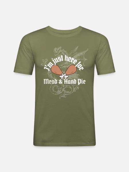 Mittelalter Renaissance Mittelalterfest Ritter - Männer Slim Fit T-Shirt - Khaki Grün