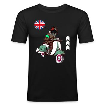 Scooter Scooter Bike Cult 60s England - Men's Slim Fit T-Shirt - black - Front - Nik (191cm)