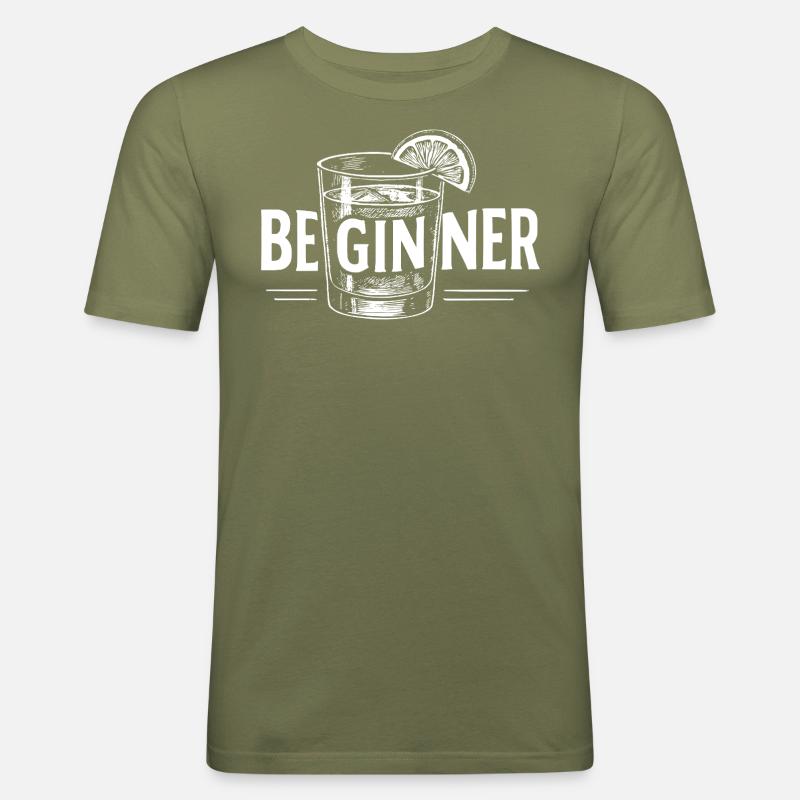 Beginner: Perfekte Geschenkidee für Anfänger! - Männer Slim Fit T-Shirt - Khaki Grün