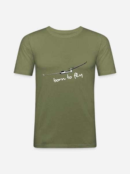 planeur duodiscus Planeur - T-shirt près du corps Homme - vert kaki