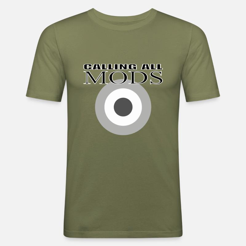 Mods Mod Subkultur - Männer Slim Fit T-Shirt - Khaki Grün