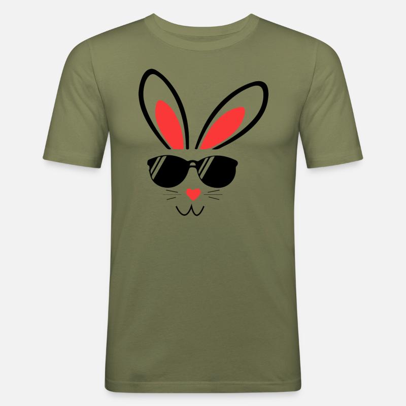 Rabbit, Rabbit, Easter rabbit - Men's Slim Fit T-Shirt - khaki green