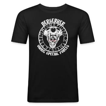 Viking Berserker Special Forces - Men's Slim Fit T-Shirt - black - Front - Nik (191cm)