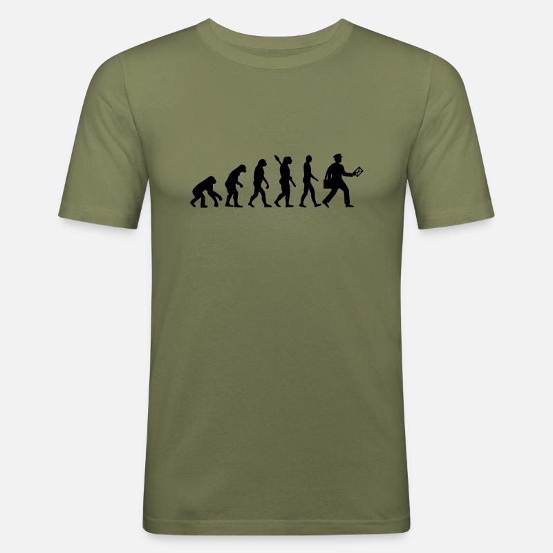 Evolution mailman - Men's Slim Fit T-Shirt - khaki green