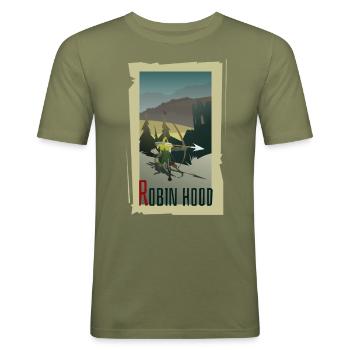 Robin Hood - Men's Slim Fit T-Shirt - khaki green - Front - Jaron (178cm)