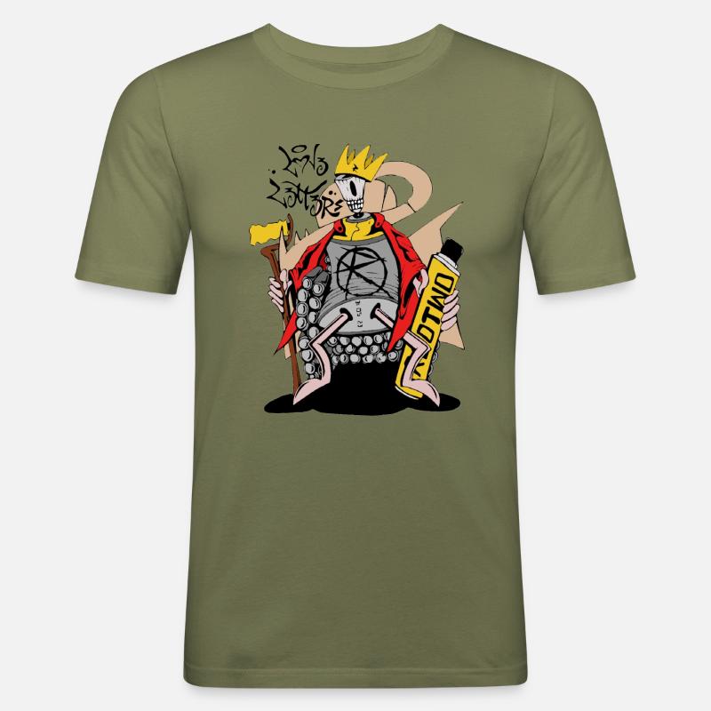 Farbe RE2 D2 - Männer Slim Fit T-Shirt - Khaki Grün