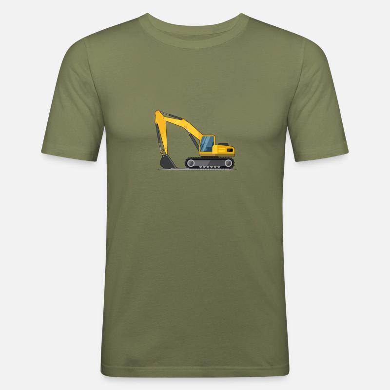 Bagger Geschenk Geschenkidee - Männer Slim Fit T-Shirt - Khaki Grün