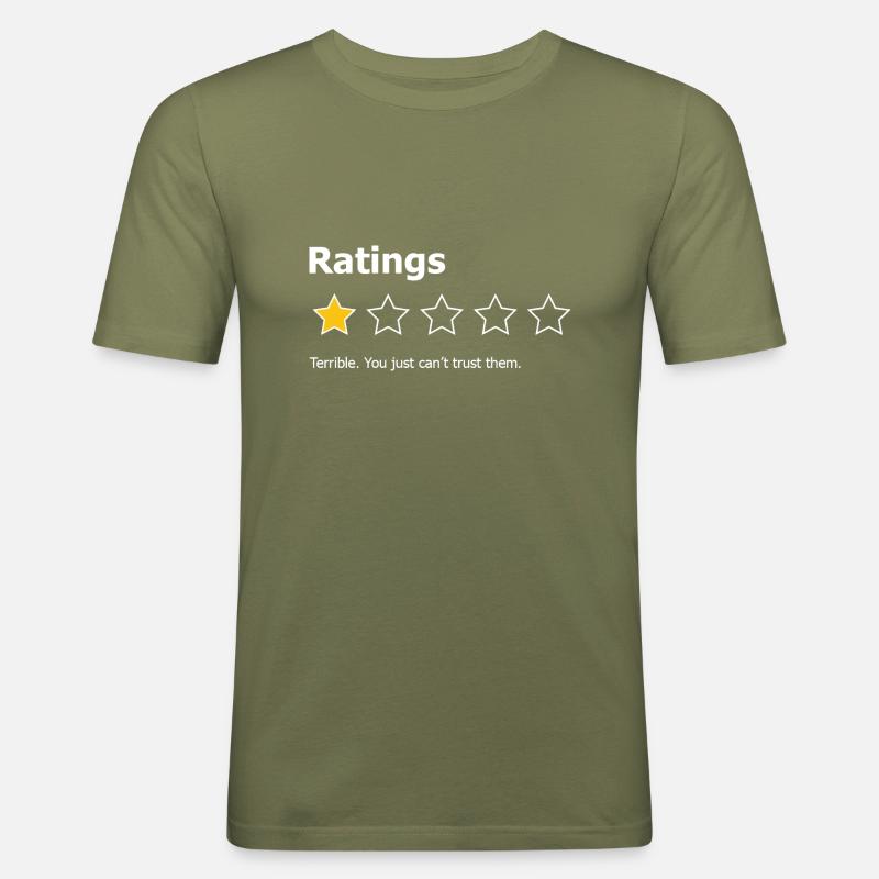 Die Einschaltquoten sind schrecklich - Männer Slim Fit T-Shirt - Khaki Grün