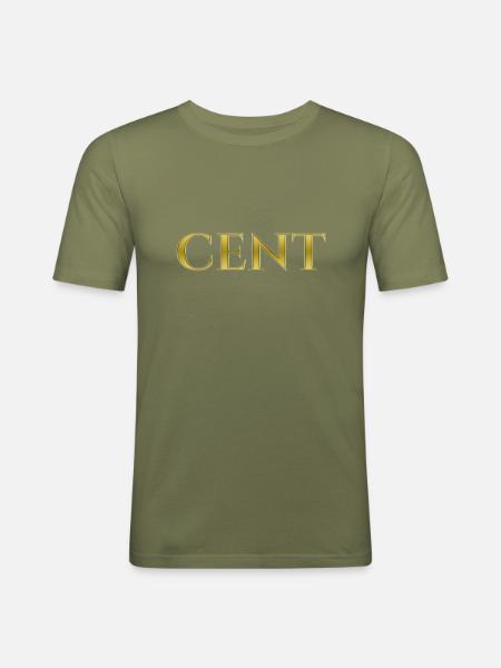 Cent - Männer Slim Fit T-Shirt - Khaki Grün