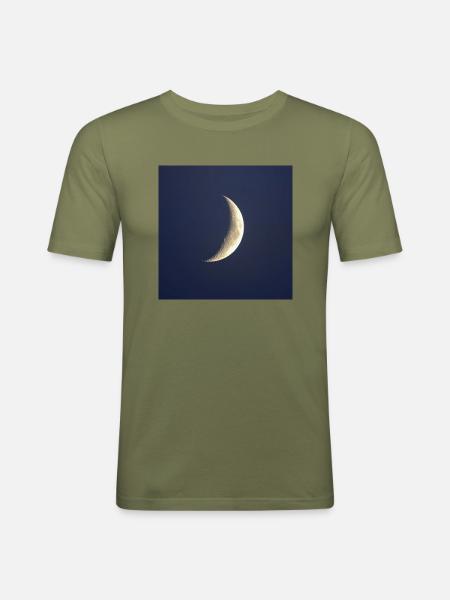 Halbmond auf dunklem Hintergrund - Männer Slim Fit T-Shirt - Khaki Grün