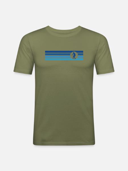 Discgolf Spieler Discgolf - Männer Slim Fit T-Shirt - Khaki Grün