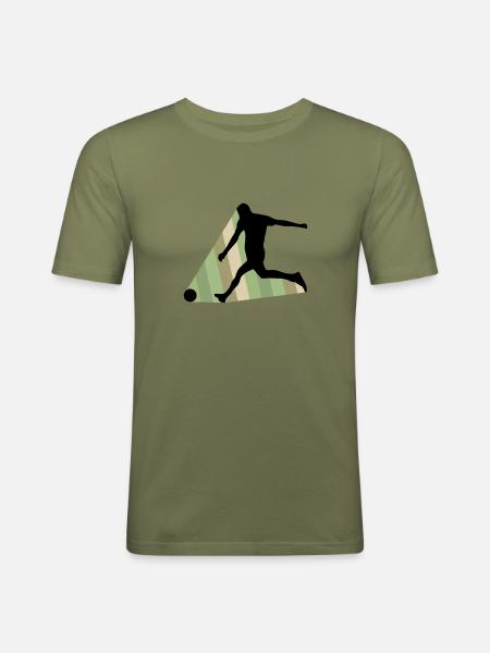 Futsalspieler Futsal Futsalteam - Männer Slim Fit T-Shirt - Khaki Grün