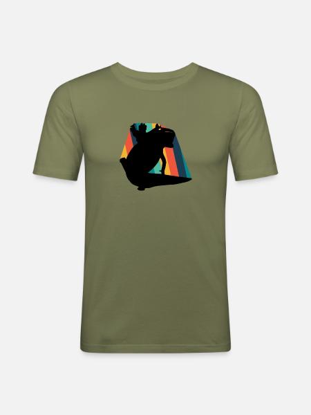 Axolotls Süß - Männer Slim Fit T-Shirt - Khaki Grün