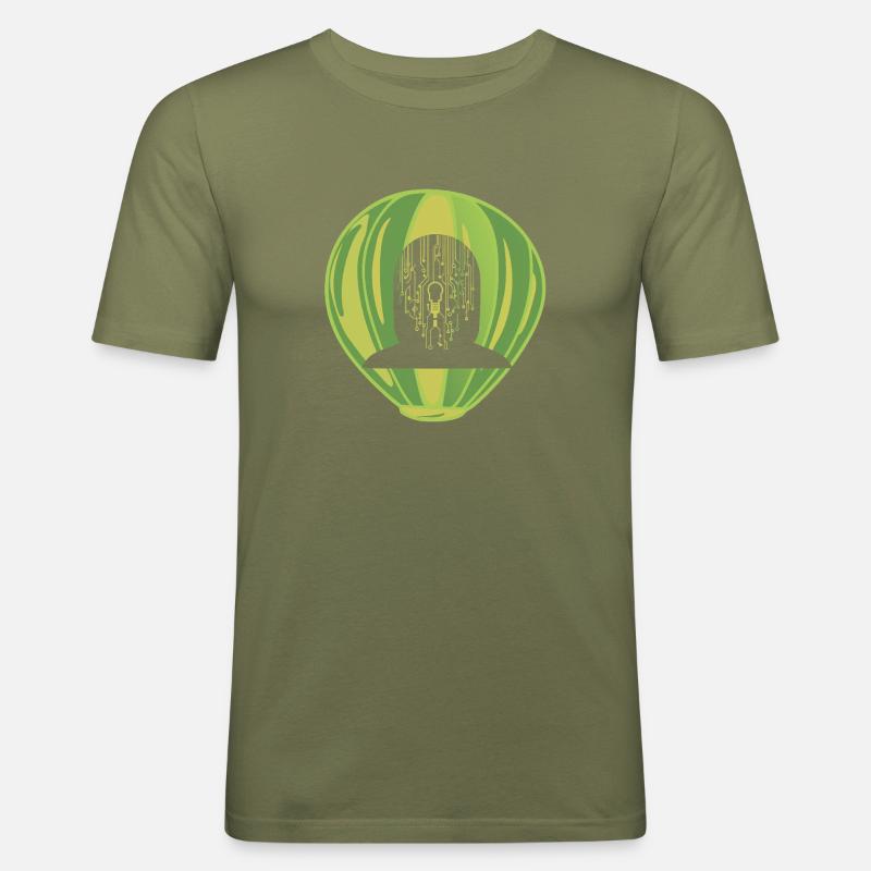 Cybersecurity Encryption - Männer Slim Fit T-Shirt - Khaki Grün