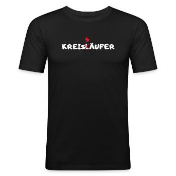 Handball Kreisläufer Kreissäufer - Männer Slim Fit T-Shirt - Schwarz - Vorne - Nik (191cm)