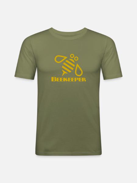 The Beekeeper - Männer Slim Fit T-Shirt - Khaki Grün