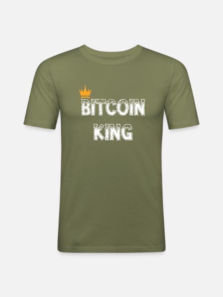 Bitcoin Trading Crypto Stocks - T-shirt près du corps Homme - vert kaki