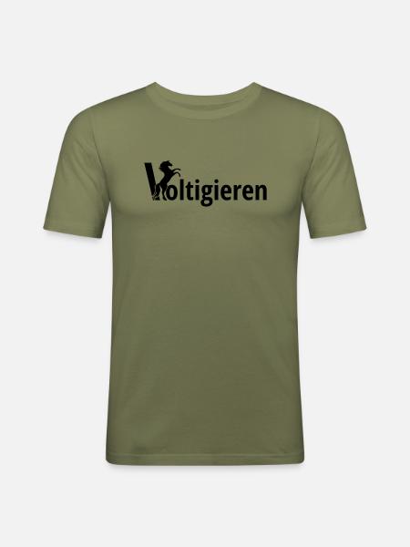 Lettrage de voûte 2023 - T-shirt près du corps Homme - vert kaki