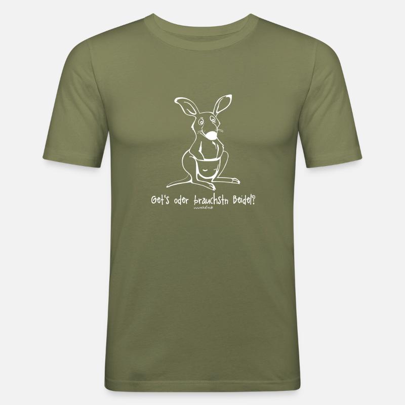 Gets oder brauchstn Beidel ? - Männer Slim Fit T-Shirt - Khaki Grün