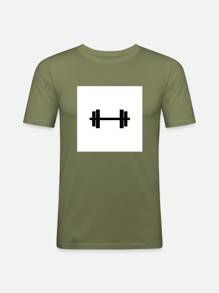 Lifting Club Tshirt - Männer Slim Fit T-Shirt - Khaki Grün