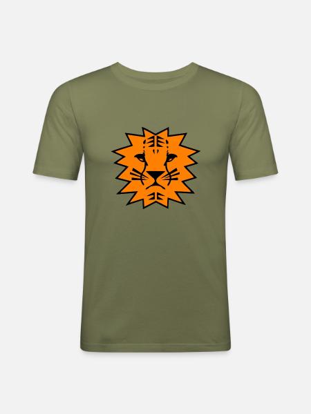 Gepard 2 - Männer Slim Fit T-Shirt - Khaki Grün
