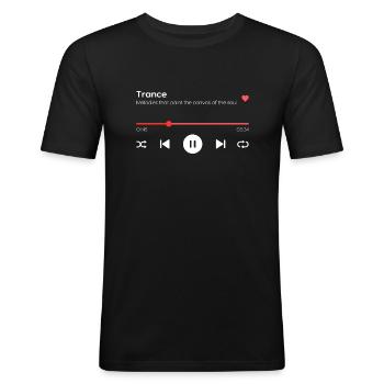 Trance - Men's Slim Fit T-Shirt - black - Front - Nik (191cm)