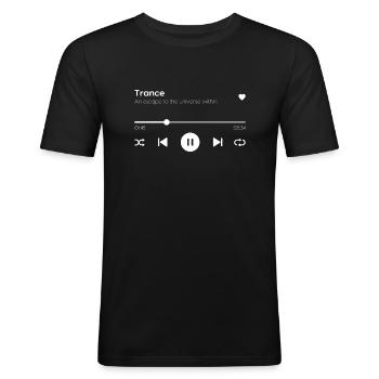 Trance - Men's Slim Fit T-Shirt - black - Front - Nik (191cm)