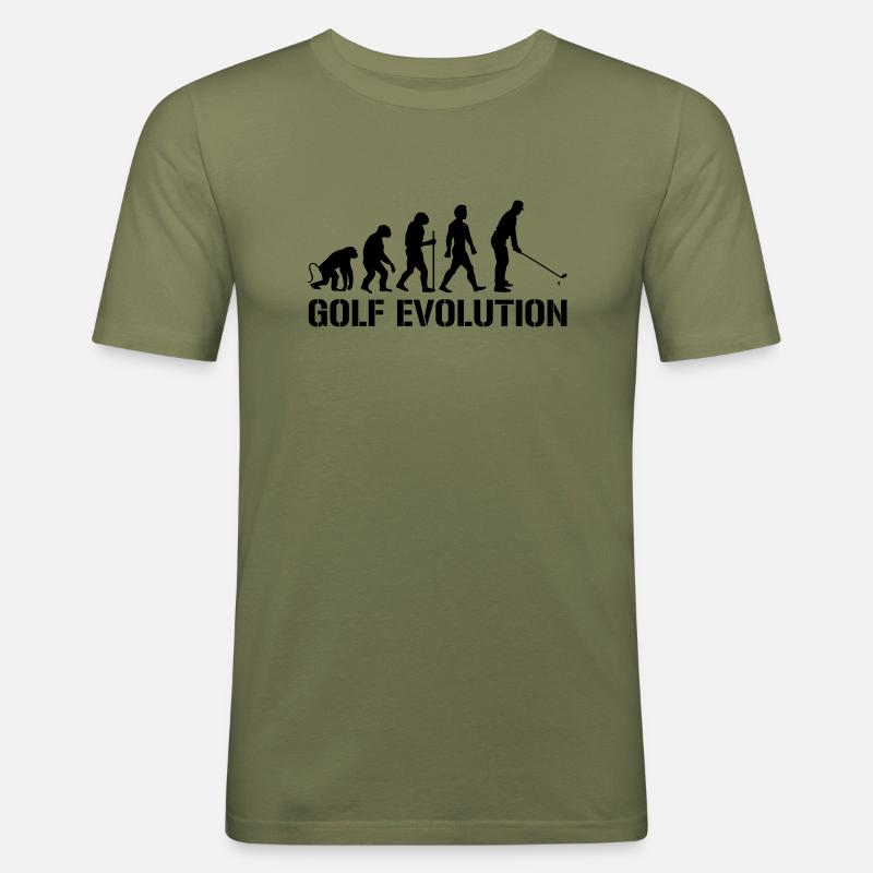 evolution golf - Männer Slim Fit T-Shirt - Khaki Grün