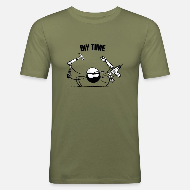 Beth die Spinne - DIY (Textversion) - Männer Slim Fit T-Shirt - Khaki Grün