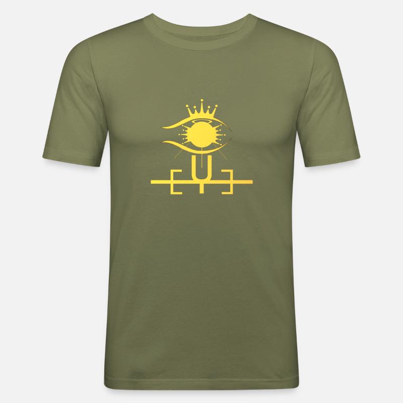 Die Sonne - Männer Slim Fit T-Shirt - Khaki Grün