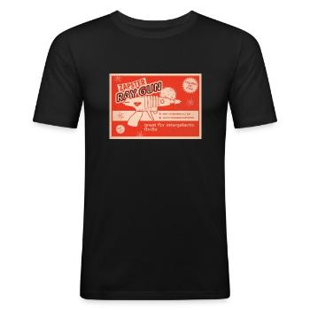 Zapster Ray Gun - Men's Slim Fit T-Shirt - black - Front - Nik (191cm)