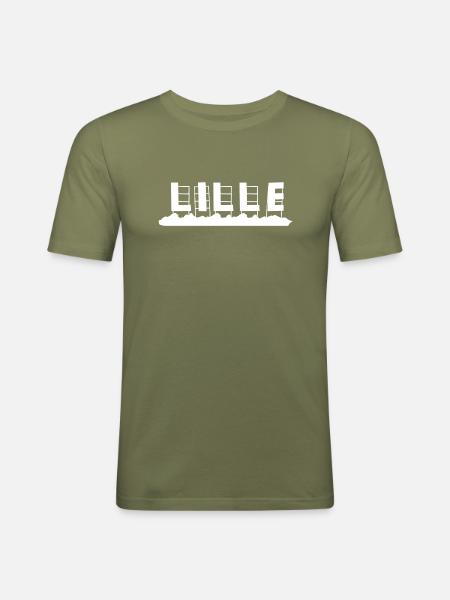 Lille - Männer Slim Fit T-Shirt - Khaki Grün