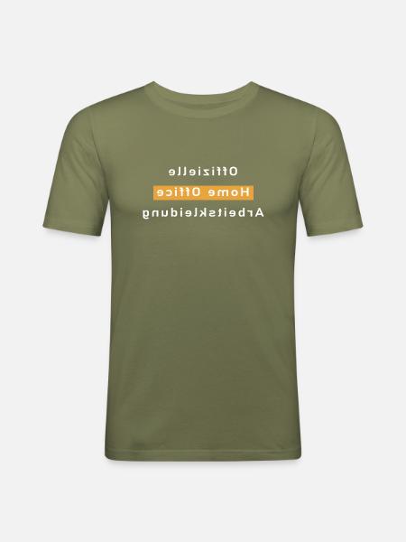 Homeoffice Offizielle Arbeitskleidung - Männer Slim Fit T-Shirt - Khaki Grün