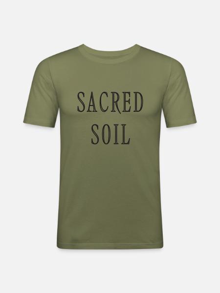 Sacred Soil - Men's Slim Fit T-Shirt - khaki green