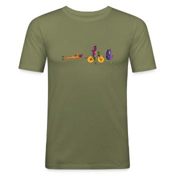 Triathlon - T-shirt près du corps Homme - vert kaki - Devant - Jaron (178cm)