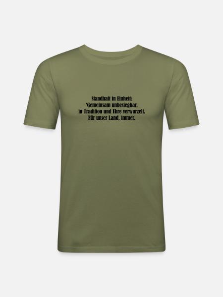 Tradition und Ehre - Männer Slim Fit T-Shirt - Khaki Grün