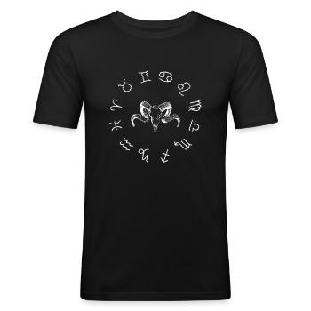 Dark Punk - Männer Slim Fit T-Shirt - Schwarz - Vorne - Nik (191cm)
