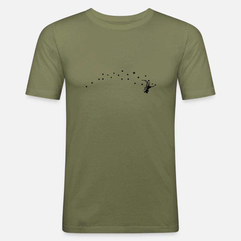 elfe - Männer Slim Fit T-Shirt - Khaki Grün
