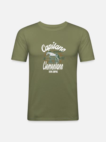 Capitano Showjump - Männer Slim Fit T-Shirt - Khaki Grün