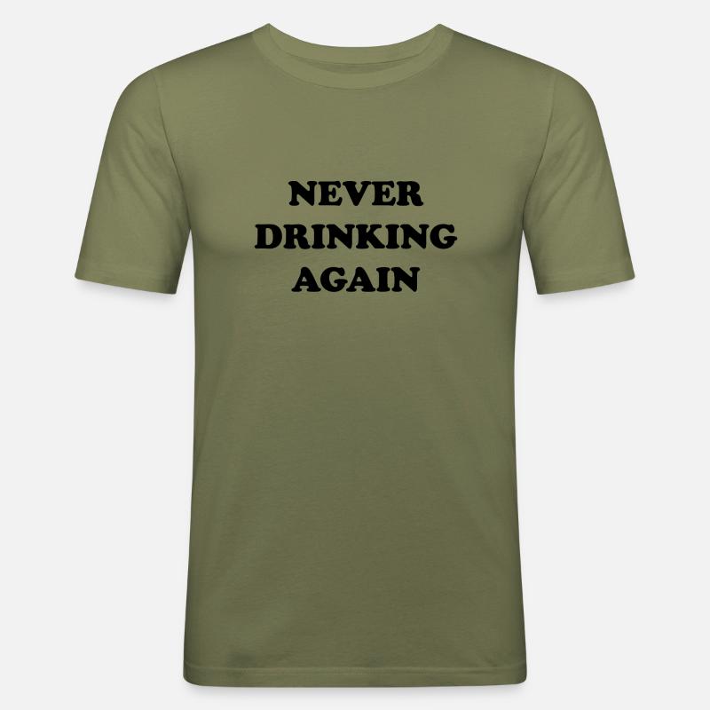 Sitat om hvite løgner - Slim Fit T-skjorte for menn - khaki grønn