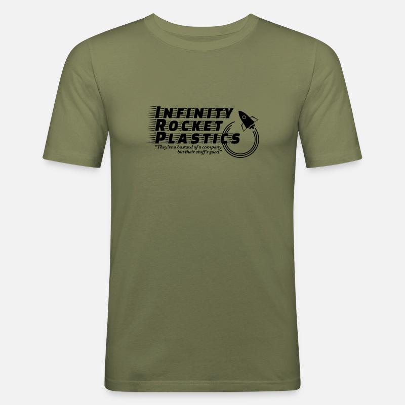 Athletico Mince - Infinity Rocket Plastics - Männer Slim Fit T-Shirt - Khaki Grün