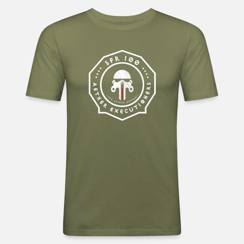 100th SFR: Aether Executioners - Men's Slim Fit T-Shirt - khaki green